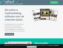 Tablet Screenshot of mailinglijst.nl